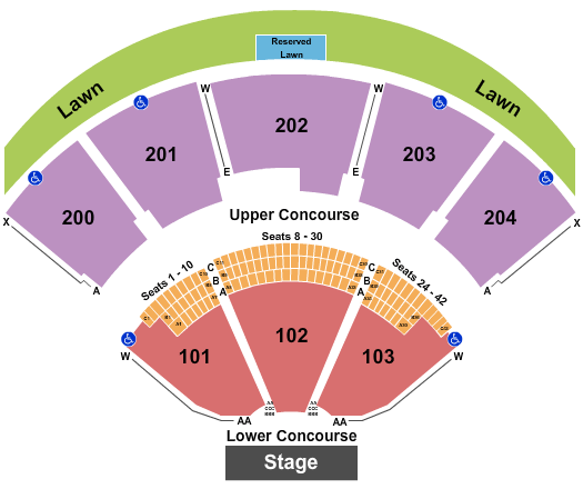 Shoreline Amphitheatre AJR Seating Chart